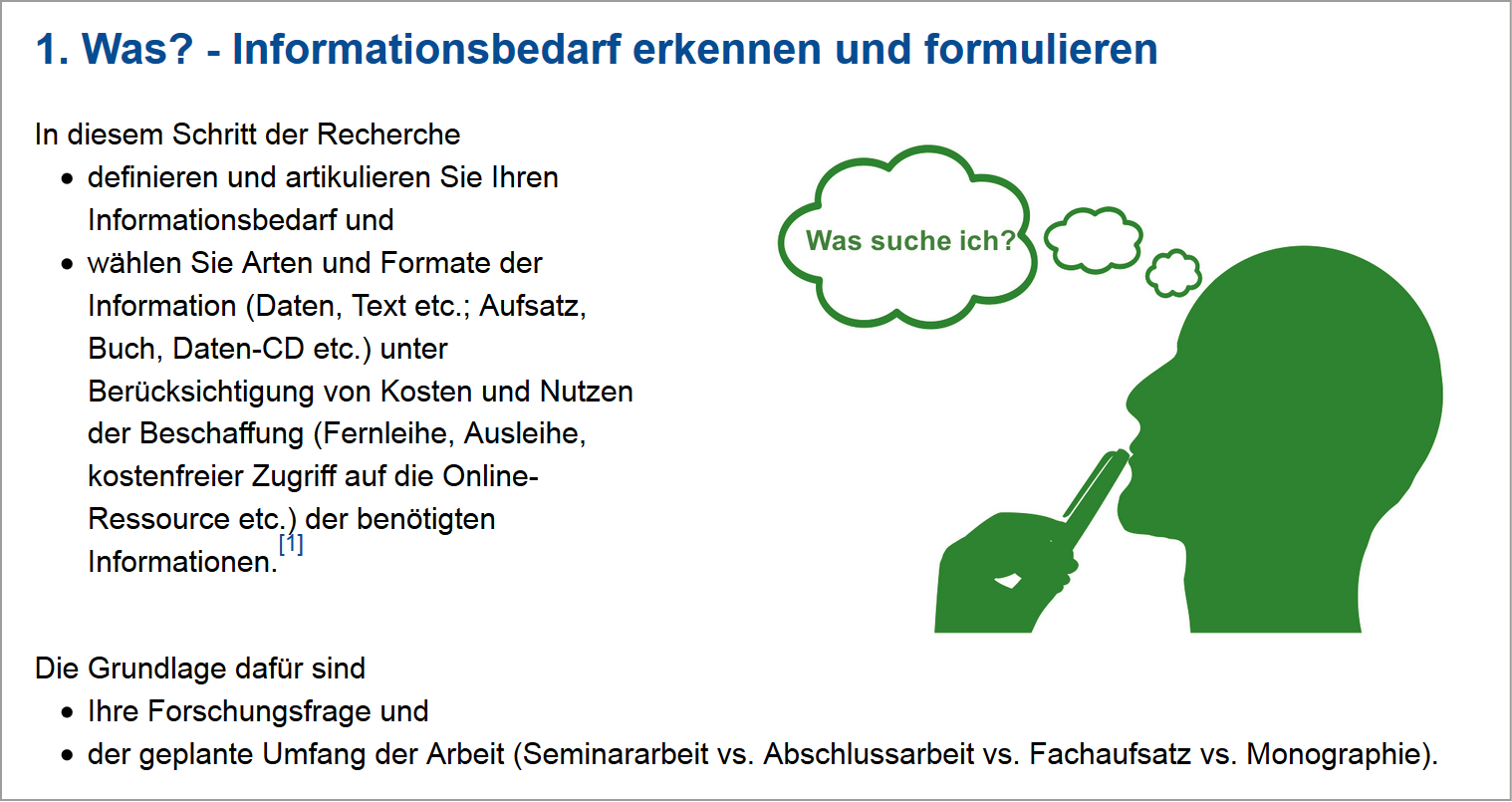 Fig. 2: Screenshot of the information sources section