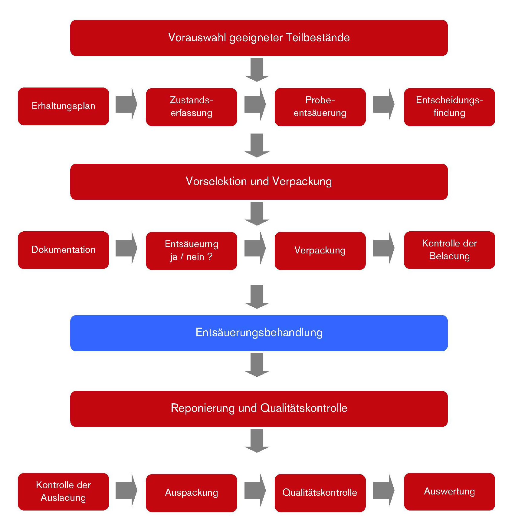 Abb. Schematische Darstellung des Gesamtprozesses Mengenentsäuerung